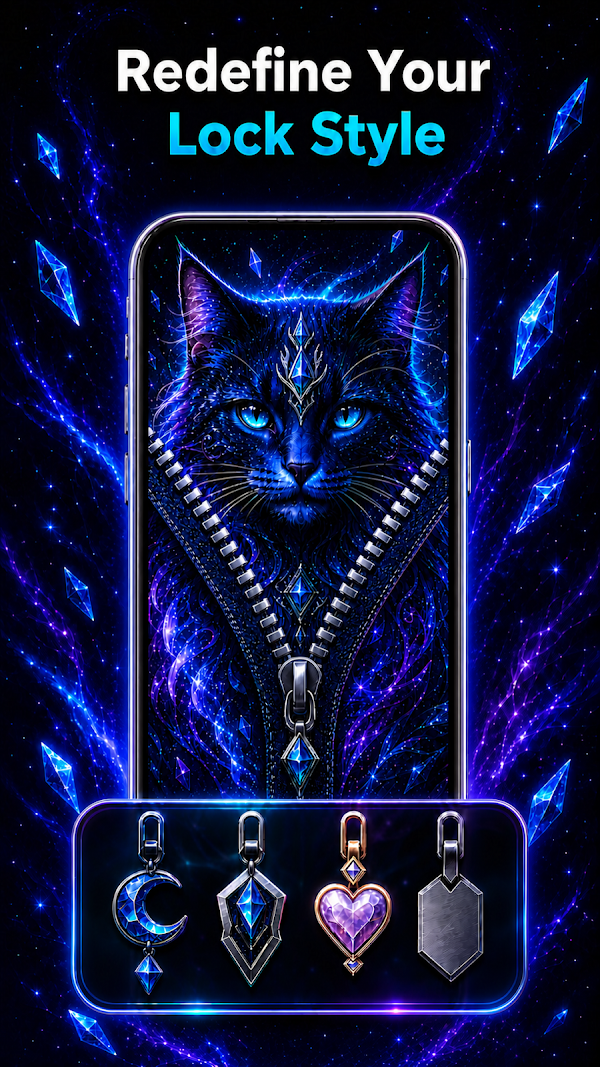 3D Live Wallpaper-Zipper Lock Screenshots 6