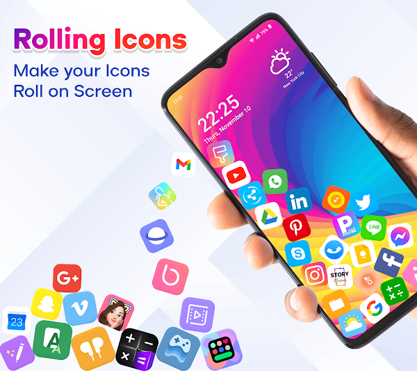 Roll Icon: 3D Hintergrundbild Screenshots 1