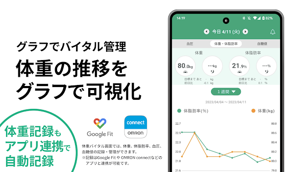 カロミル - PFC・カロリー計算・食事と体重記録 Screenshots 3