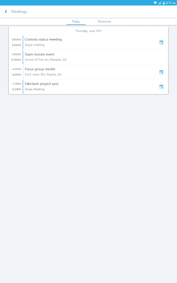 Skype for Business for Android Screenshots 12