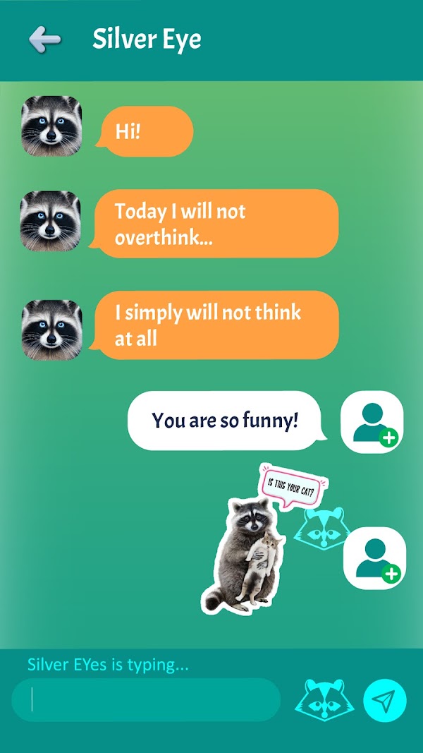 Raccoon Prank Call & Chat Capturas de tela 2