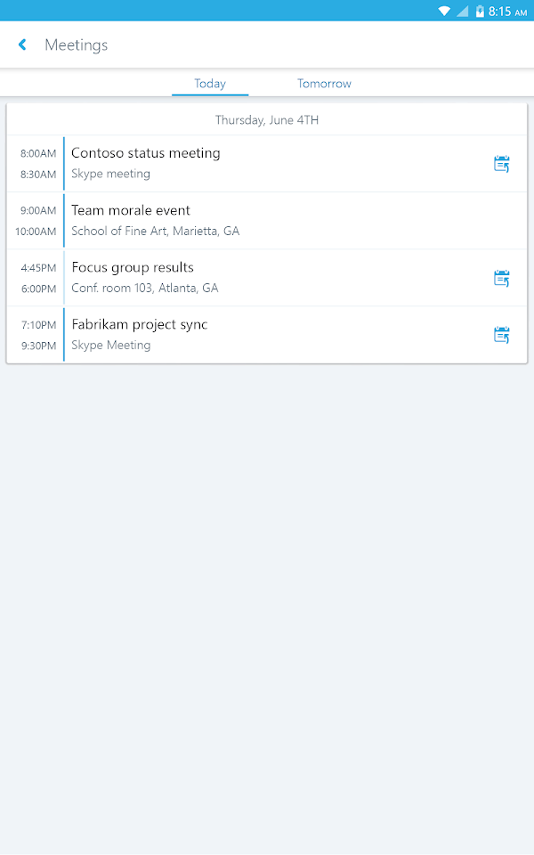 Skype for Business for Android Screenshots 8