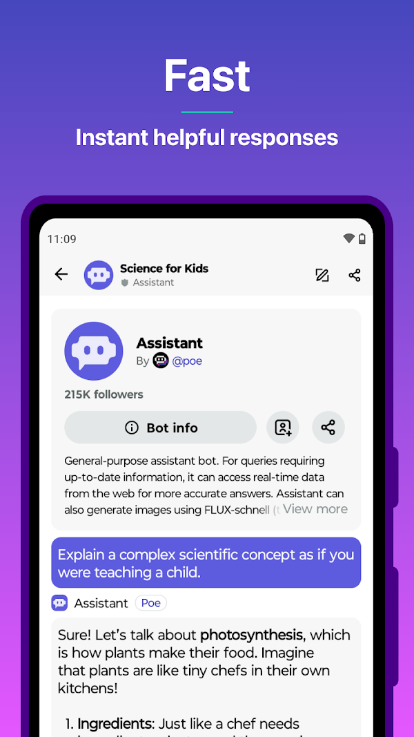 Poe - Fast AI Chat لقطات الشاشة 1