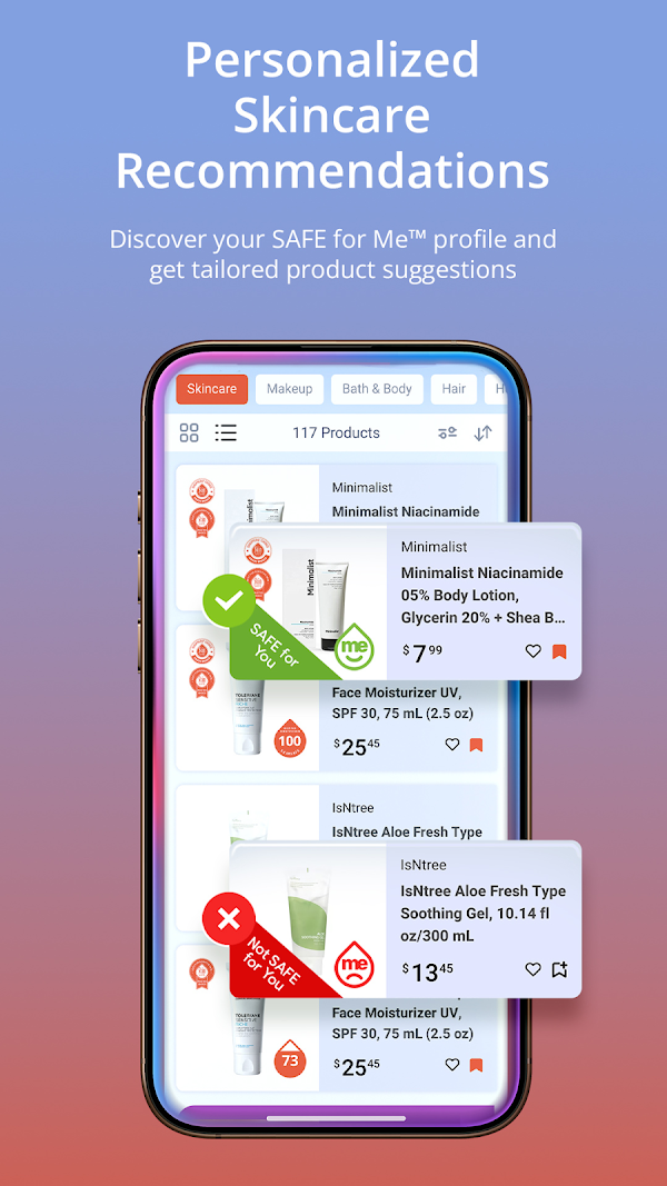 SkinSAFE: Ingredient Scanner Capturas de tela 3