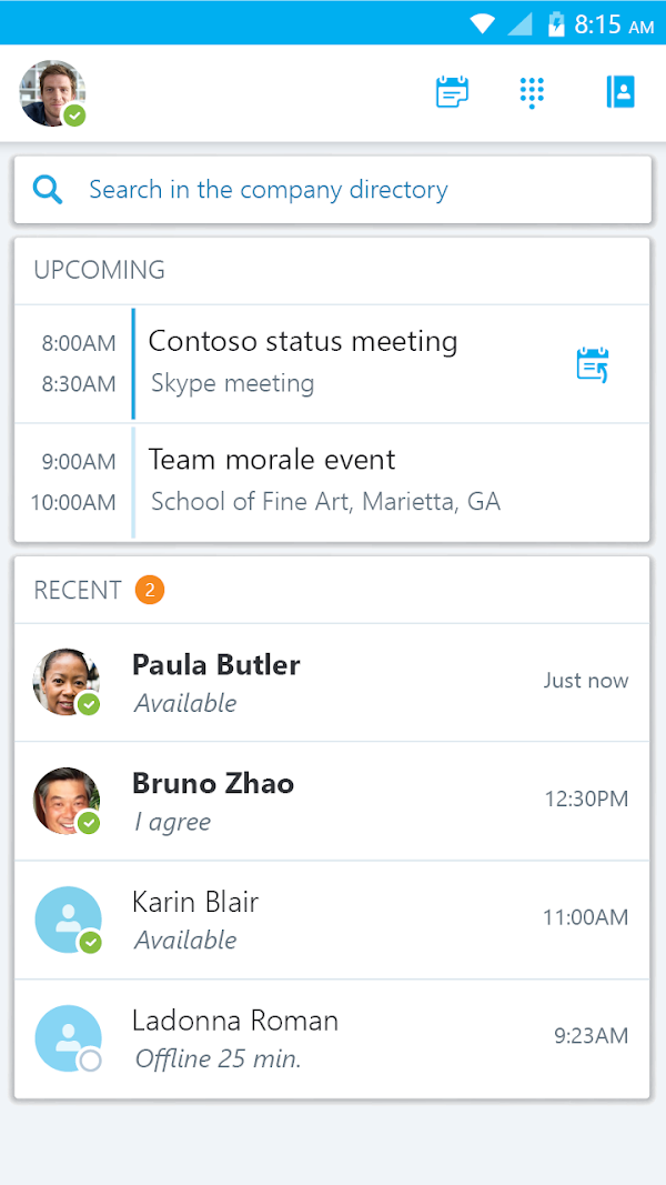 Skype for Business for Android Screenshots 4