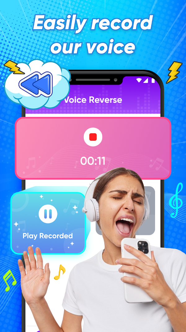 Funny Reverse Audio - Singing لقطات الشاشة 4
