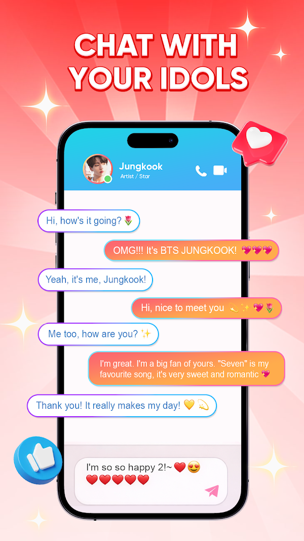 Idol Prank: Video Call & Chat スクリーンショット 4