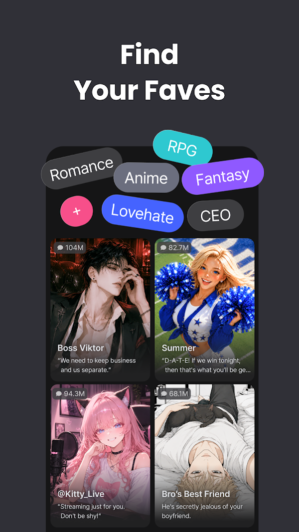 zeta: AI Chat, Story, Play Скриншоты 2