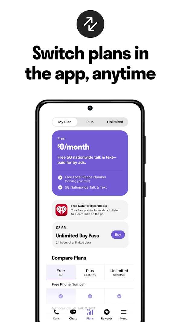 TextNow: Call + Text Unlimited Screenshots 5
