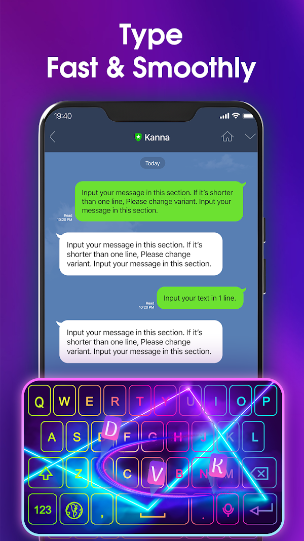 Neon LED Keyboard: RGB & Emoji Screenshots 6