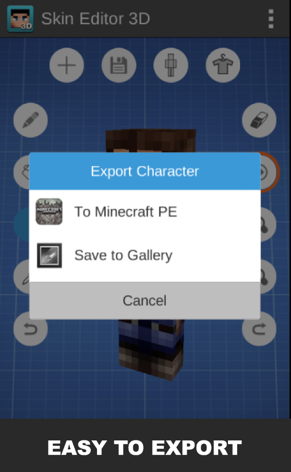 Skin Editor 3D for Minecraft स्क्रीनशॉट 5