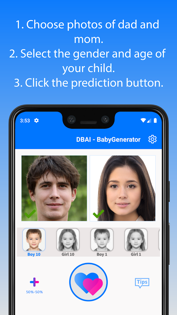 BabyGenerator - توقع وجه الطفل لقطات الشاشة 4
