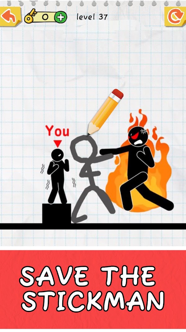 Draw 2 Save: Stickman Puzzle स्क्रीनशॉट 2