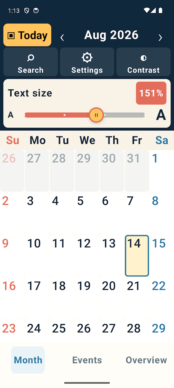 Senior Calendar Screenshots 1