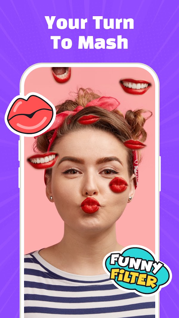 Lip Fall Challenge: Fun Filter Capturas de tela 1