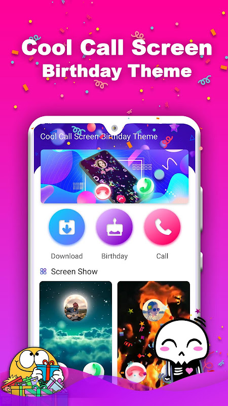 Cool CallScreen-Birthday Theme Screenshots 2