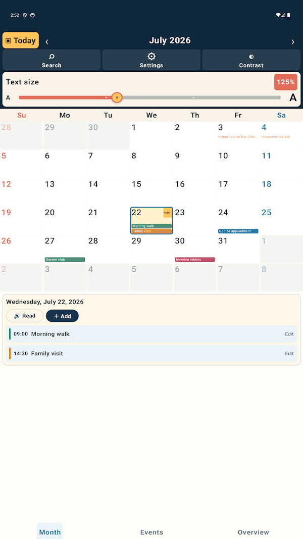 Senior Calendar Screenshots 9
