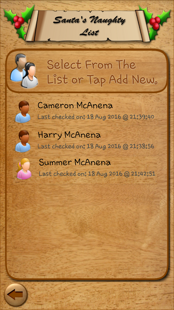 Santa's Naughty List App Screenshots 3