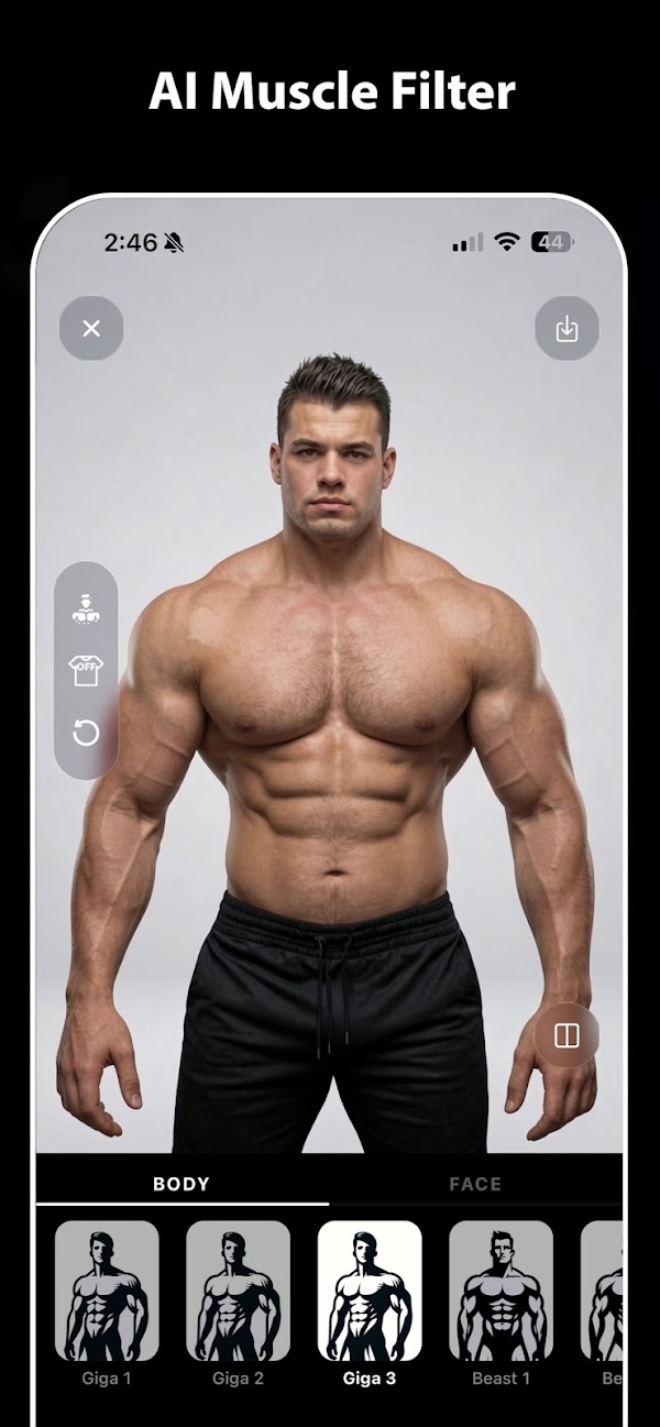 GigaBody: AI Muscle filter Screenshots 1