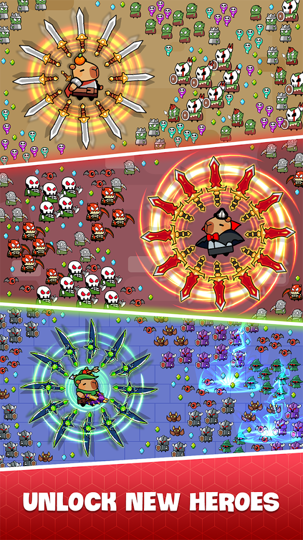 Capybara.io: Battle Survivor स्क्रीनशॉट 2