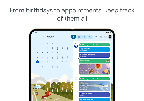 Google Calendar स्क्रीनशॉट 9