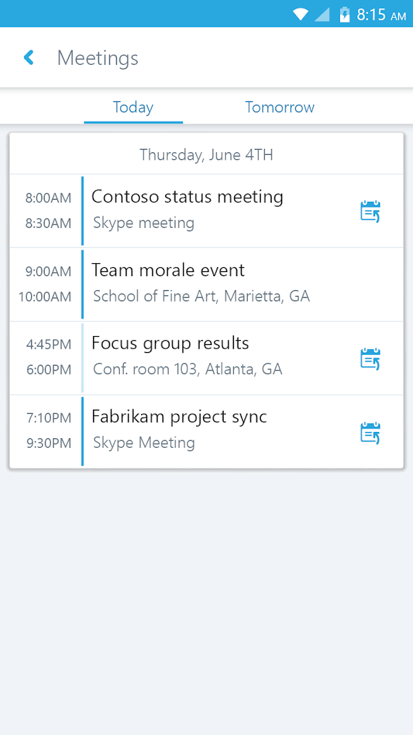 Skype for Business for Android Screenshots 3