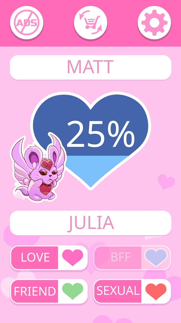 LOVE TEST - match calculator Screenshots 1