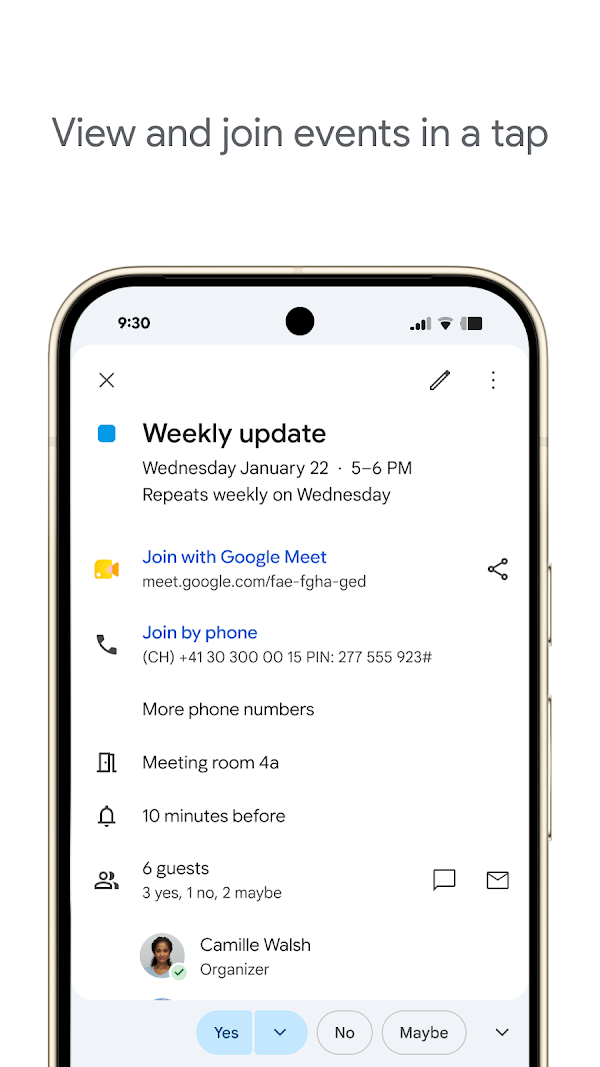 Google Calendar स्क्रीनशॉट 3