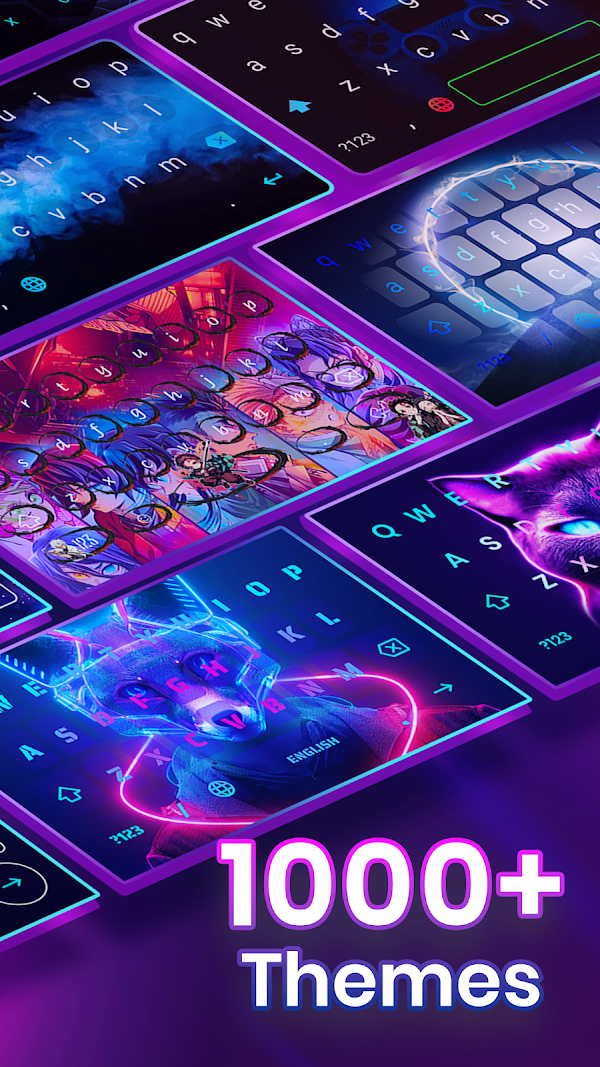 Neon LED Keyboard: RGB & Emoji Screenshots 2