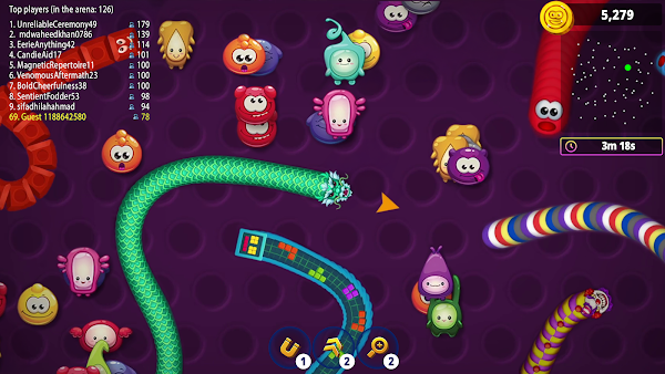 Червячная Зона .io Онлайн Игра Скриншоты 5