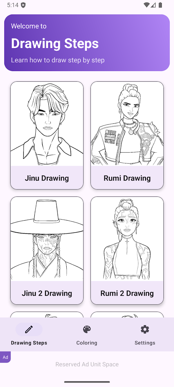 Kpop Demon Draw and Coloring スクリーンショット 1