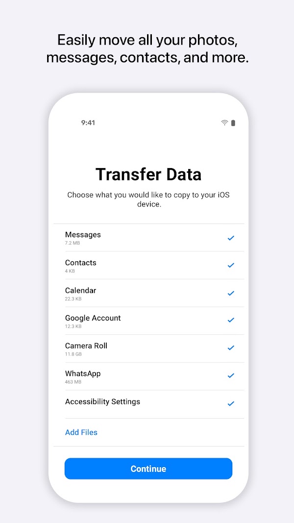 Auf iOS übertragen Screenshots 1