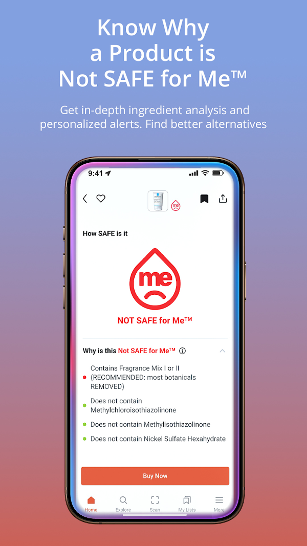 SkinSAFE: Ingredient Scanner Capturas de tela 5