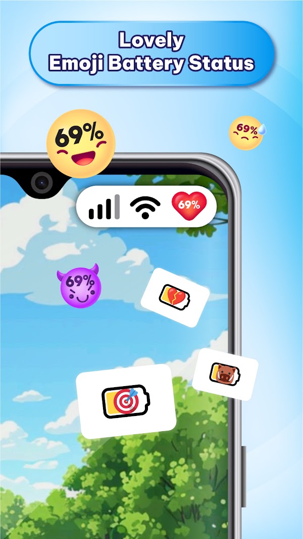 Emoji Battery Widget Скриншоты 2