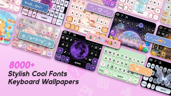 Cool Fonts Keyboard & Themes Скриншоты 1