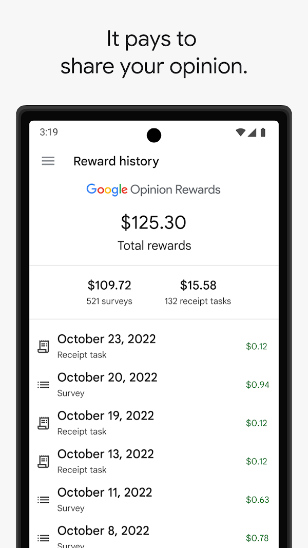 Google Opinion Rewards स्क्रीनशॉट 1
