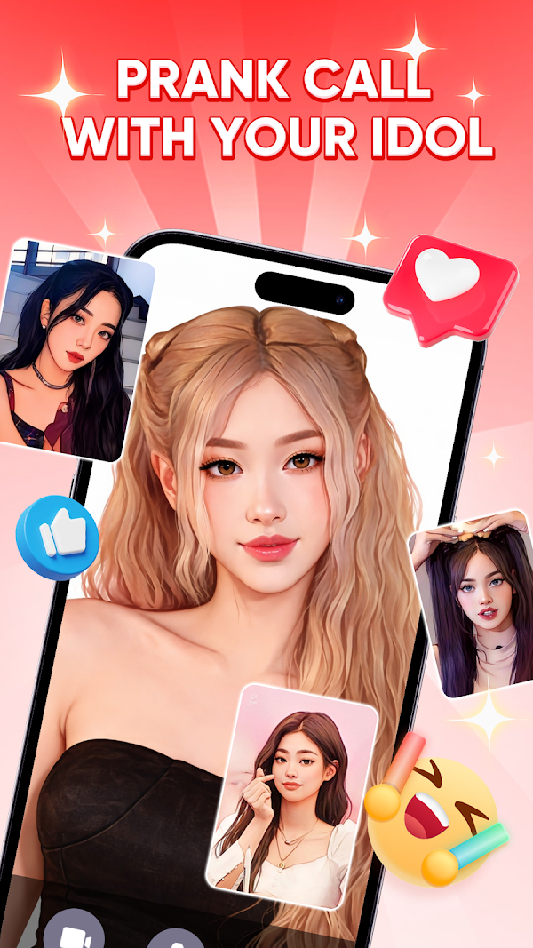 Idol Prank: Video Call & Chat スクリーンショット 1