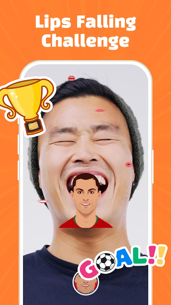 Lip Fall Challenge: Fun Filter Capturas de tela 5