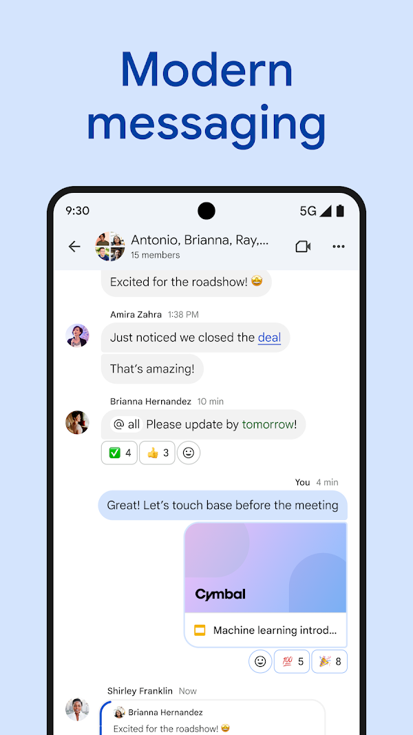 Google Chat Screenshots 1
