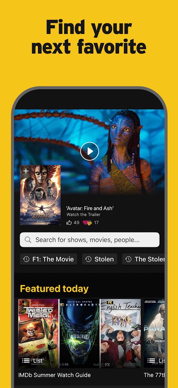 IMDb: Movies & TV Shows Screenshots 1