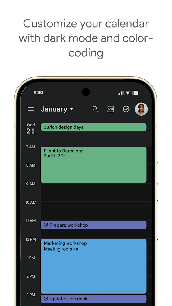 Google Calendar स्क्रीनशॉट 6