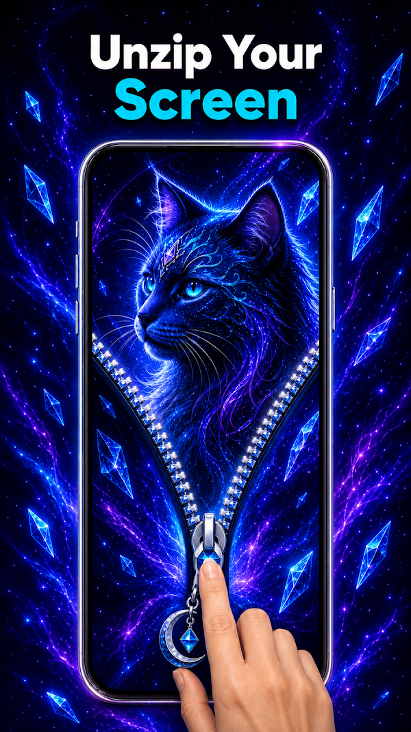 3D Live Wallpaper-Zipper Lock Screenshots 2