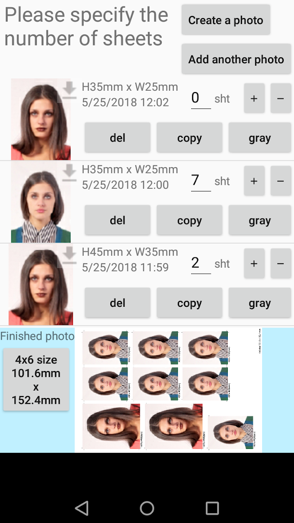 ID Photo application スクリーンショット 3