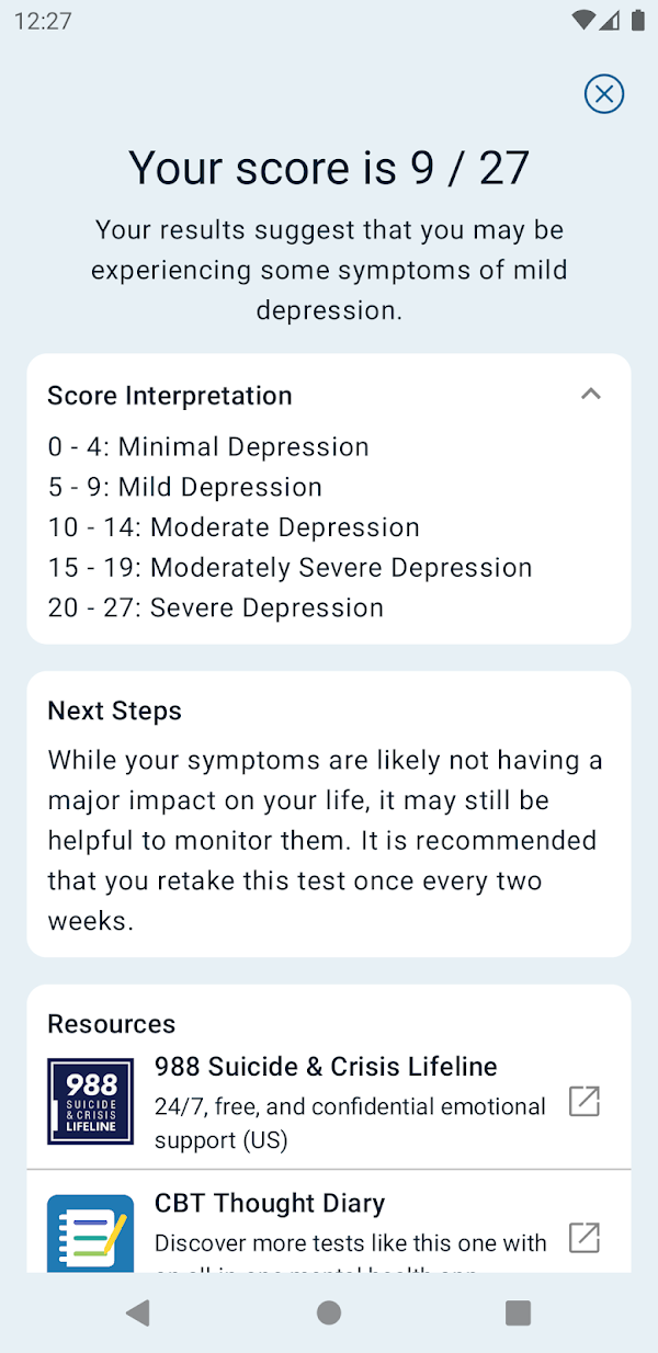 Depression Test Screenshots 3