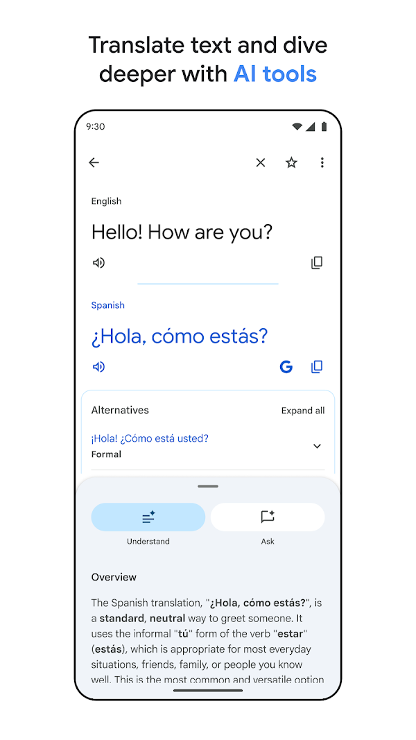 ترجمة Google لقطات الشاشة 1