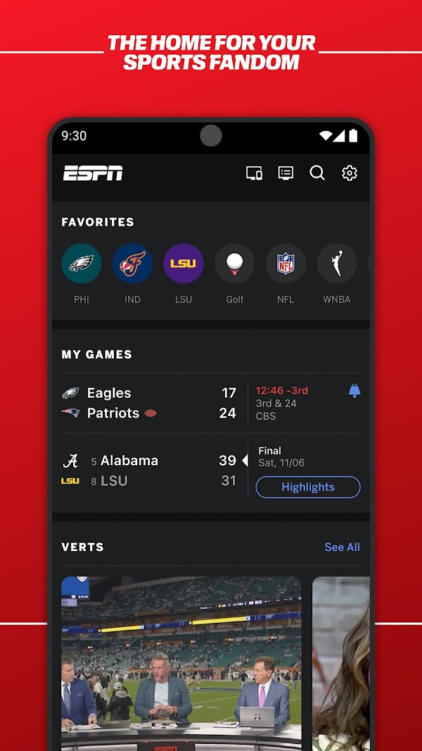 ESPN स्क्रीनशॉट 2