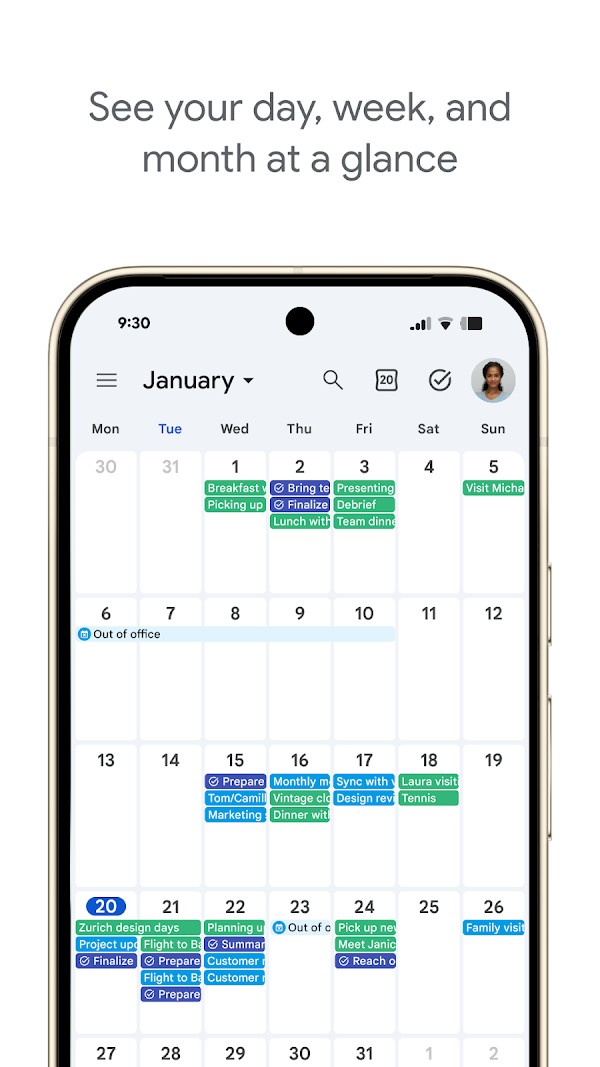 Google Calendar स्क्रीनशॉट 5