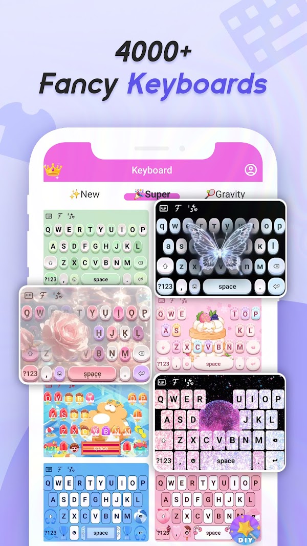 Cool Fonts Keyboard & Themes Скриншоты 3