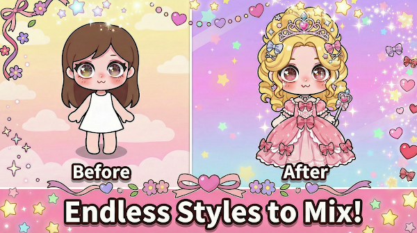 Anime Dress & Fashion Makeover Capturas de pantalla 2