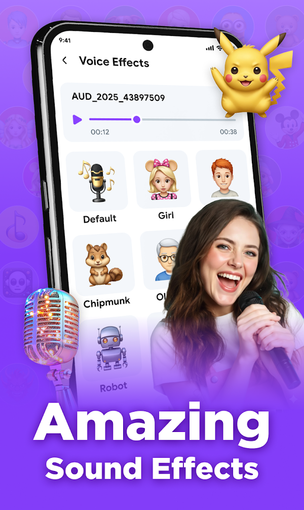 Voice Changer – Voice Effects スクリーンショット 1